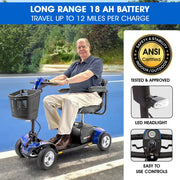 Pride Go Go Sport 4-Wheel Mobility Scooter ᐩ Free Accessories