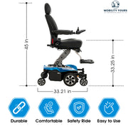 Pride Jazzy Air 2 Power Wheelchair | Free Accessories + Extended Warranty