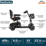 Pride Baja Bandit Mobility Scooter | Free Accessories + Extended Warranty