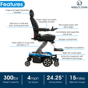Pride Jazzy Air 2 Power Wheelchair | Free Accessories + Extended Warranty