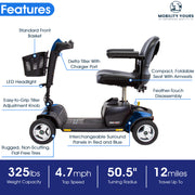Pride Go Go Sport 4-Wheel Mobility Scooter + Upgrades I Warranty