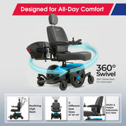 Pride Mobility Jazzy EVO 613 Li Power Wheelchair + Accessory Kit I Extended Warranty