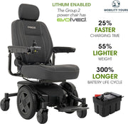 Pride Mobility Jazzy EVO 613 Li Power Wheelchair + Accessory Kit I Extended Warranty