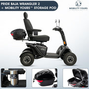 Pride Baja Wrangler 2 Mobility Scooter with Cargo Trailer | Extended Warranty