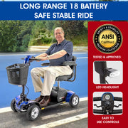 Pride Go Go Sport 4-Wheel Mobility Scooter | Professionally Prepared Open Box | Full Manufacturer Warranty