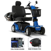 Pride Maxima 4-Wheel Bariatric Mobility Scooter | 500 lb Capacity I Free Accessories