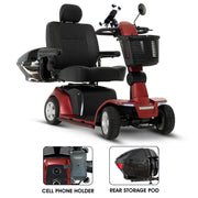 Pride Maxima 4-Wheel Bariatric Mobility Scooter | 500 lb Capacity I Free Accessories