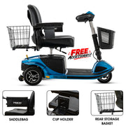 Pride Revo 2.0 3-Wheel Mobility Scooter | Free Accessories + Extended Warranty