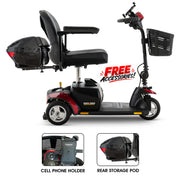 Pride Go Go Elite Traveller 3-Wheel Mobility Scooter | Free Accessories Included
