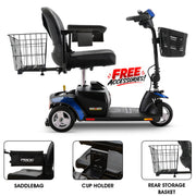 Pride Go Go Elite Traveller 3-Wheel Mobility Scooter | Free Accessories Included
