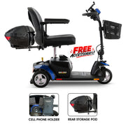 Pride Go Go Elite Traveller 3-Wheel Mobility Scooter | Free Accessories Included