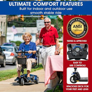 Pride Go Go Elite Traveller 3-Wheel Mobility Scooter | Free Accessories Included