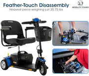 Pride Go Go Elite Traveller 3-Wheel Mobility Scooter | Free Accessories Included
