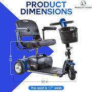 Pride Go Go Elite Traveller 3-Wheel Mobility Scooter | Free Accessories Included