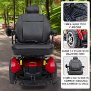 Pride Mobility Jazzy Elite HD | 450 lb Power Wheelchair + Free Accessories