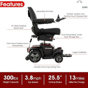 Pride Go Chair Power Wheelchair | Free Accessories + Extended Warranty