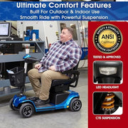 Pride Revo 2.0 4-Wheel Mobility Scooter | Free Accessories + Warranty