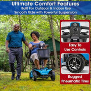 Pride Revo 2.0 4-Wheel Mobility Scooter | Free Accessories + Warranty