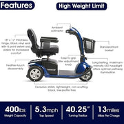 Pride Victory 10 3-Wheel Mobility Scooter | Free Accessories Included