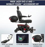 Pride Jazzy EVO 614 HD Power Wheelchair + Free Accessories I Extended Warranty