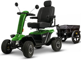 Pride Baja Wrangler 2 Mobility Scooter with Cargo Trailer | Extended Warranty