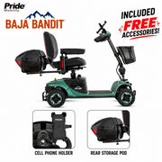 Pride Baja Bandit Mobility Scooter | Free Accessories + Extended Warranty