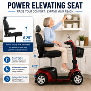 Pride Maxima 4-Wheel Bariatric Mobility Scooter | 500 lb Capacity I Free Accessories