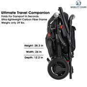 Pride Jazzy Carbon Power Wheelchair | Free Accessories + Extended Warranty
