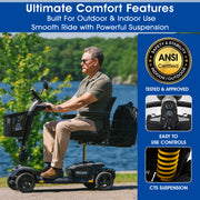 Pride Go Go Endurance AL Mobility Scooter | Free Accessories + Warranty