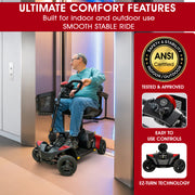 Pride Go Go Elite Traveller 2 Platinum Mobility Scooter | Free Accessories + Extended Warranty