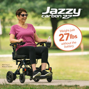 Pride Jazzy Carbon 27 Power Wheelchair + Jazzy Travel Bag Kit I Ext Warranty