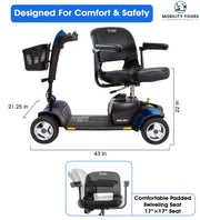 Pride Go Go Sport 4-Wheel Mobility Scooter ᐩ Free Accessories