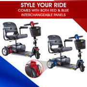 Pride Go Go Sport 3-Wheel Mobility Scooter | Free Accessories