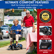 Pride Go Go Sport 3-Wheel Mobility Scooter | Free Accessories
